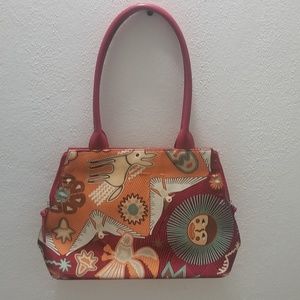 Red prints purse
